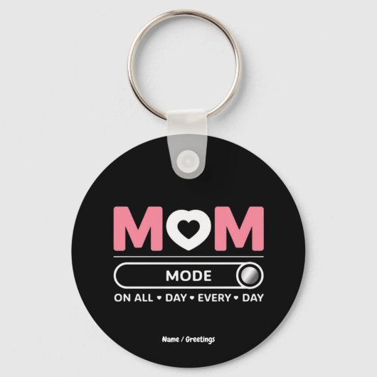 Mama Mode de hele dag door Moederdag Sleutelhanger (Voorkant)