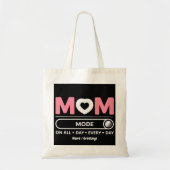 Mama Mode de Hele Dag, Elke Dag Moederdag Tote Bag (Voorkant)