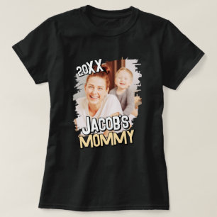 Mama Modern Eenvoudige Grunge Custom Baby Foto T-shirt