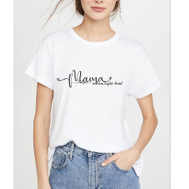Mama Modern Mam Kinder Namen Moederdag T-shirt