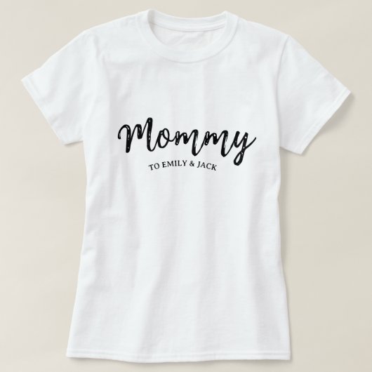 mama | Modern mam Kinder Names Moederdag T-Shirt (Design voorkant)