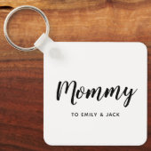 mama | Modern mam Kinder Names Sleutelhanger moede (Voorkant)