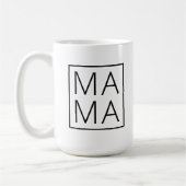 Mama | Modern mam Stijlvol minimalistisch Koffiemok (Links)