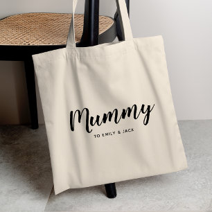 mama Modern Mum Kinder namen Moederdag Tote Bag