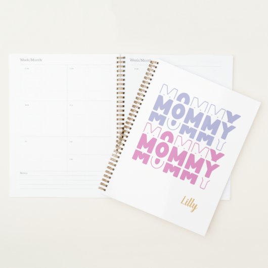 Mama Modern Pastel Kleur Custom Moederdag Planner (Display)