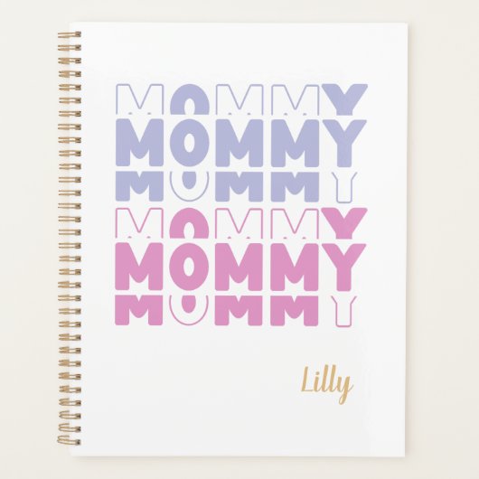 Mama Modern Pastel Kleur Custom Moederdag Planner (Voorkant)