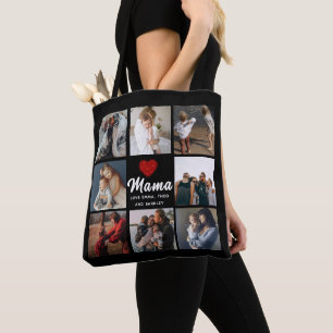 mama   Moderne Moeder Kinder Namen Moederdag foto Tote Bag