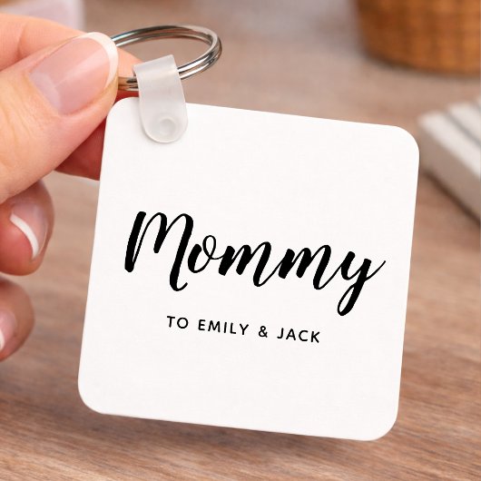 Mama | Moderne Moeder Kinderen Namen Sleutelhanger