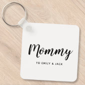 Mama | Moderne Moeder Kinderen Namen Sleutelhanger