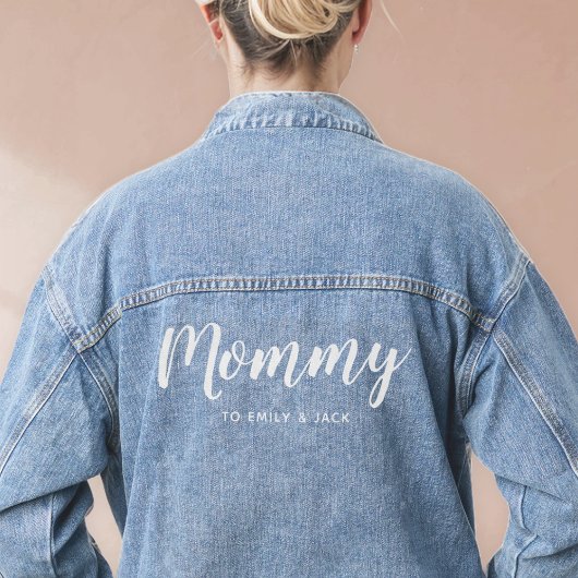 mama | Moderne Moederdag van Kinder namen voor mam Denim Jacket