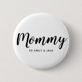 mama | Moderne Moederdag van Kinder namen voor mam Ronde Button 5,7 Cm (Voorkant)