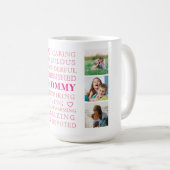 Mama Moderne Typografie Familie Fotocollage Koffiemok (Voorkant rechts)