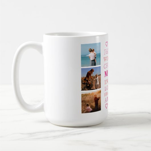 Mama Moderne Typografie Familie Fotocollage Koffiemok (Links)