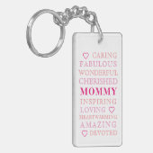 Mama Moderne Typografie Foto Sleutelhanger (Voorkant Links)