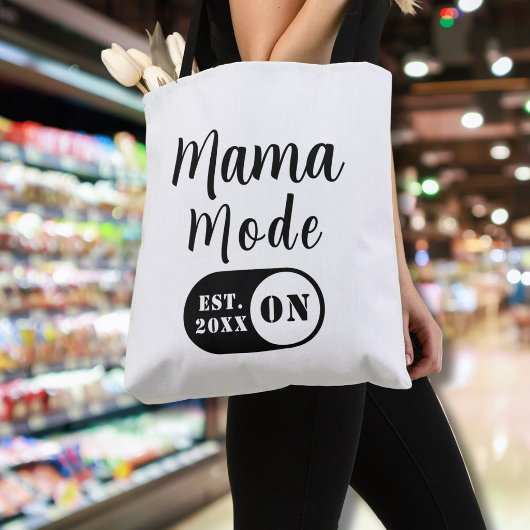 Mama Modus AAN, Jaar Aangepast Moeder Tote Bag