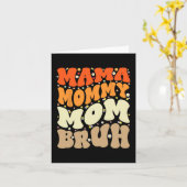 Mama Moeder Bruh Moederdag Groovy Funny Mother Kaart (Gele Bloem)