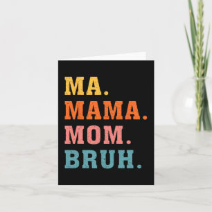 Mama Moeder Bruh  Retro Bijpassende Familie Moeder Kaart