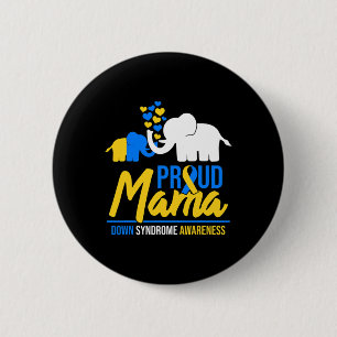 Mama Moeder Down Syndroom Bewustzijnsdag Cute Olif Ronde Button 5,7 Cm
