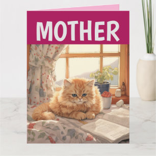 MAMA MOEDER KAT VERJAARDAG WENSKAART KAART