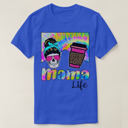 Mama moeder koffie moeder kinderen zoon dochter mo t-shirt (Design voorkant)