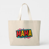 mama moeder mam grote tote bag (Achterkant)