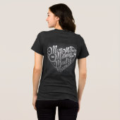 Mama Moeder Mama Charcoal Black Tri-Blend Shirt (Achterkant volledig)