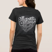 Mama Moeder Mama Charcoal Black Tri-Blend Shirt (Achterkant)