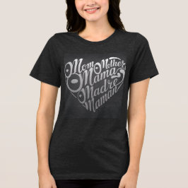 Mama Moeder Mama Charcoal Black Tri-Blend Shirt