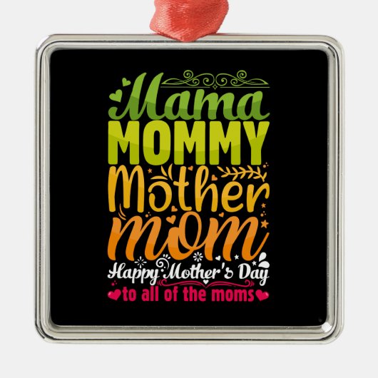mama moeder metalen ornament (Voorkant)