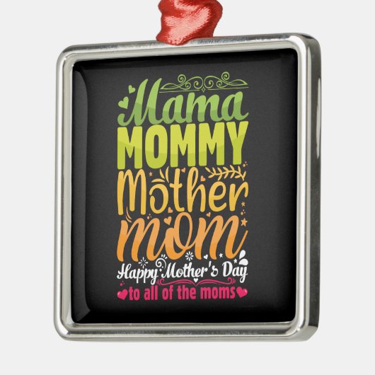 mama moeder metalen ornament (Links)