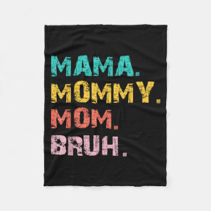 Mama moeder mom bruh retro citaat  fleece deken