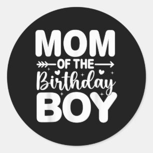 Mama moeder van de verjaardag jongen Kind familie  Ronde Sticker