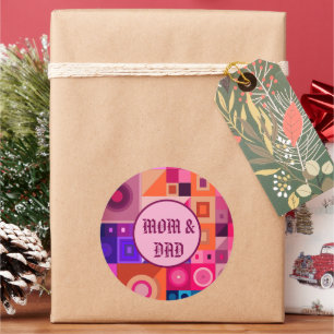 MAMA, MOEDER, VROUWEN, VERJAARDAG, CADEAU ZILVER G RONDE STICKER