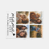 Mama moederdag 4 afbeeldingen fleece deken (Voorkant (Horizontaal))