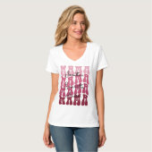 Mama Moederdag Aangepaste Kinderen Namen Groovy Re T-shirt (Voorkant volledig)