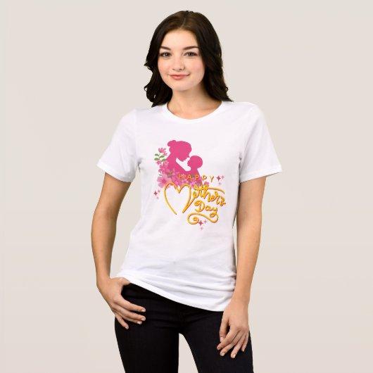 Mama Moederdag aangepaste namen T-shirt (Voorkant volledig)