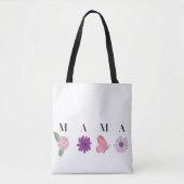 MAMA Moederdag Cadeau met Vlinders en Bloem Tote Bag (Voorkant)