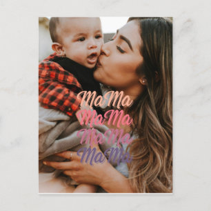 Mama Moederdag gepersonaliseerde foto Briefkaart