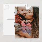 Mama Moederdag gepersonaliseerde foto Briefkaart (Voorkant / Achterkant)