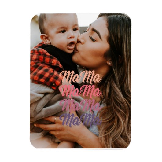 Mama Moederdag gepersonaliseerde foto Magneet (Verticaal)