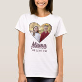 Mama Moederdag Heart Foto Gift van Kinderen T-shirt (Voorkant)