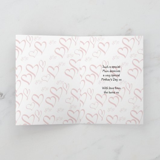 Mama Moederdag Kaart van Twins - Twee Schattigee e (Binnen)