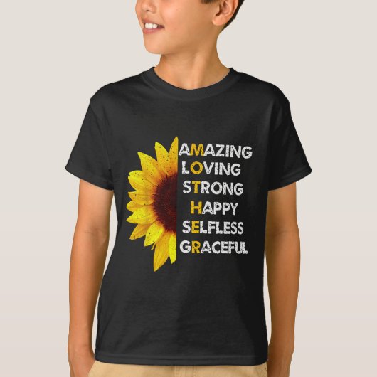 Mama moederdag mama geweldig liefhebbend sterk mam t-shirt (Voorkant)