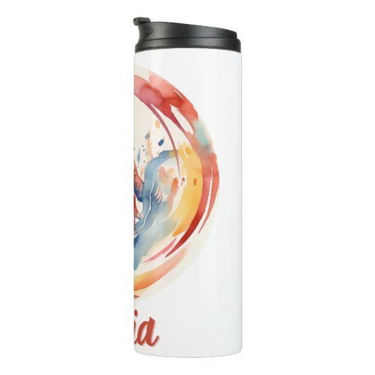 Mama Moederdag Mooie moeder met kind Thermosbeker (Geroteerd rechts)