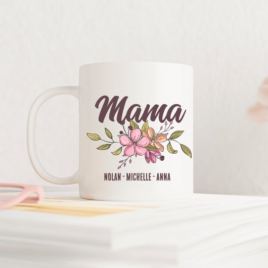 Mama Moederdag Personalized with Names Koffiemok