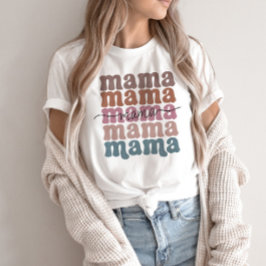 Mama Moederdag Retro T-shirt