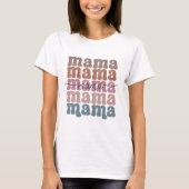 Mama Moederdag Retro T-shirt (Voorkant)