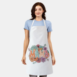 Mama Moederdag Wildflower Floral Schort