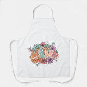 Mama Moederdag Wildflower Floral Schort (Voorkant)