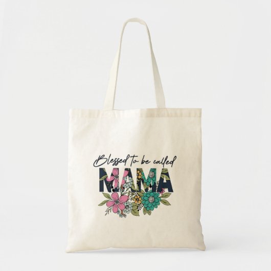 Mama Moederdag Wildflower Floral Tote Bag (Voorkant)